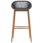 Cadeiras de bar 4 pcs cinzento — foto 3