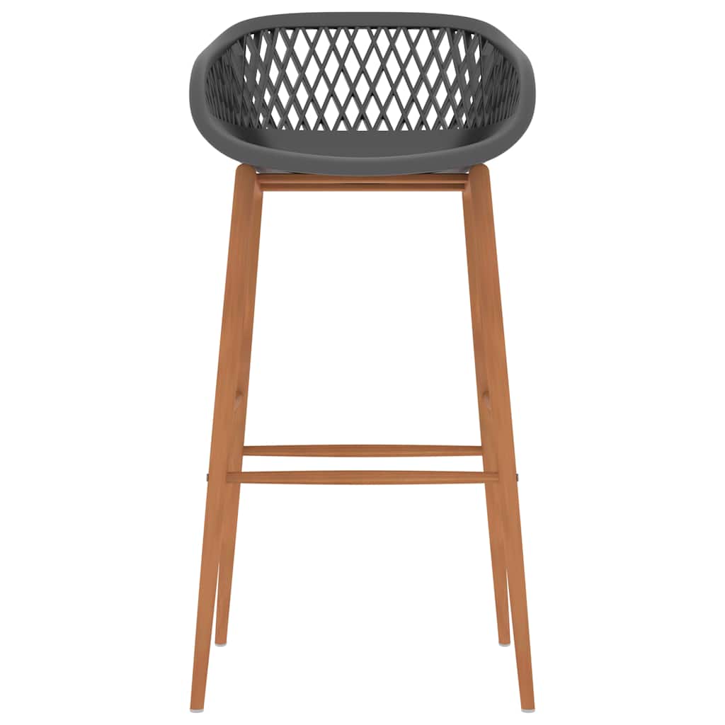 Cadeiras de bar 4 pcs cinzento — foto 3