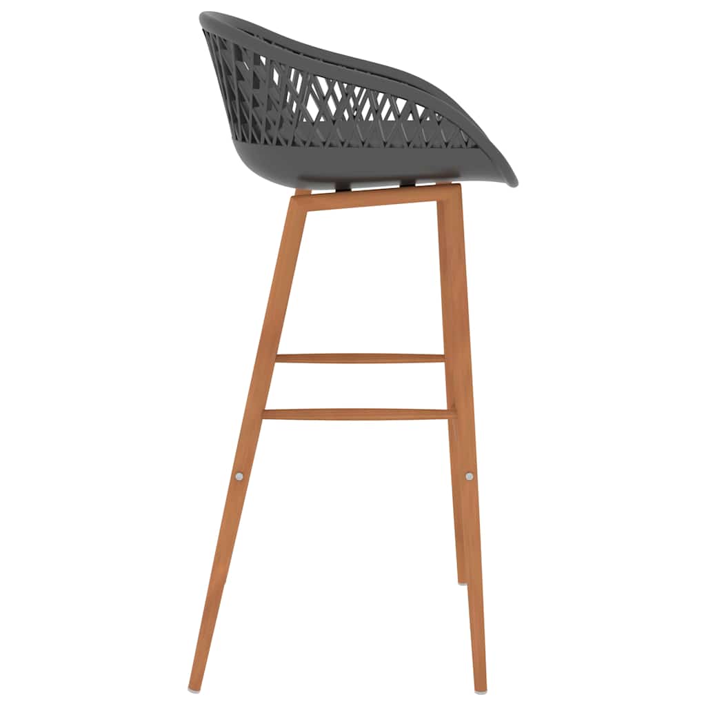 Cadeiras de bar 4 pcs cinzento — foto 5