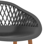 Cadeiras de bar 4 pcs cinzento — foto 6