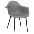 Cadeiras de jantar 2 pcs PP cinzento — foto 2