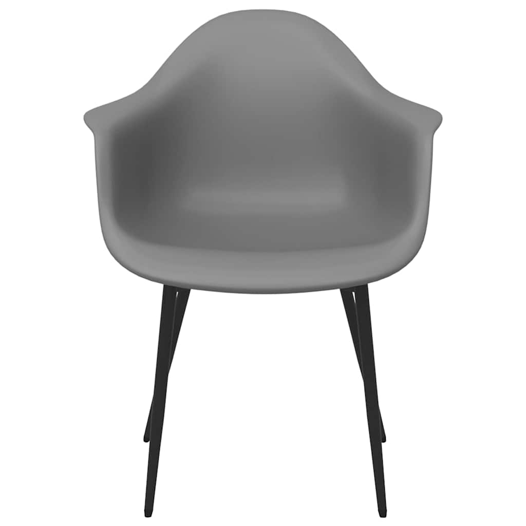 Cadeiras de jantar 2 pcs PP cinzento — foto 3