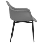 Cadeiras de jantar 2 pcs PP cinzento — foto 4