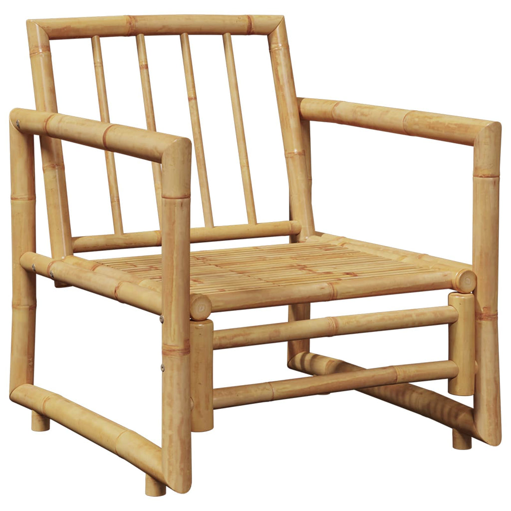 Cadeiras de jardim 2 pcs com almofadões e almofadas bambu — foto 2