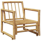 Cadeiras de jardim 2 pcs com almofadões e almofadas bambu — foto 2