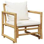 Cadeiras de jardim 2 pcs com almofadões e almofadas bambu — foto 3