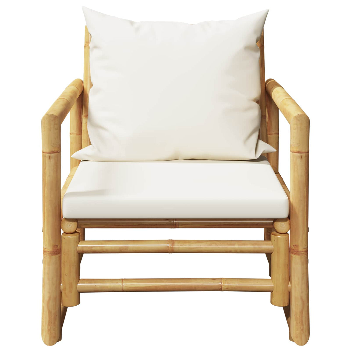 Cadeiras de jardim 2 pcs com almofadões e almofadas bambu — foto 4