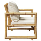 Cadeiras de jardim 2 pcs com almofadões e almofadas bambu — foto 5