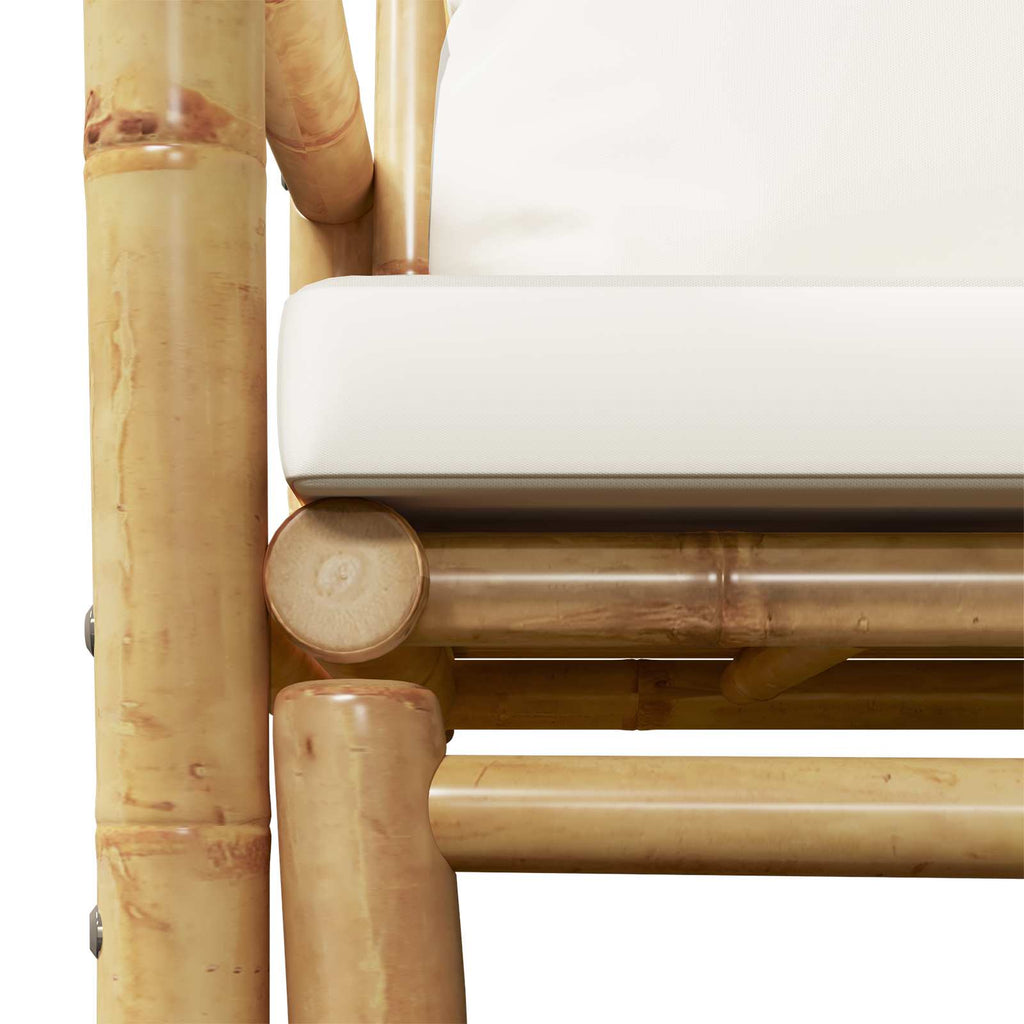 Cadeiras de jardim 2 pcs com almofadões e almofadas bambu — foto 7