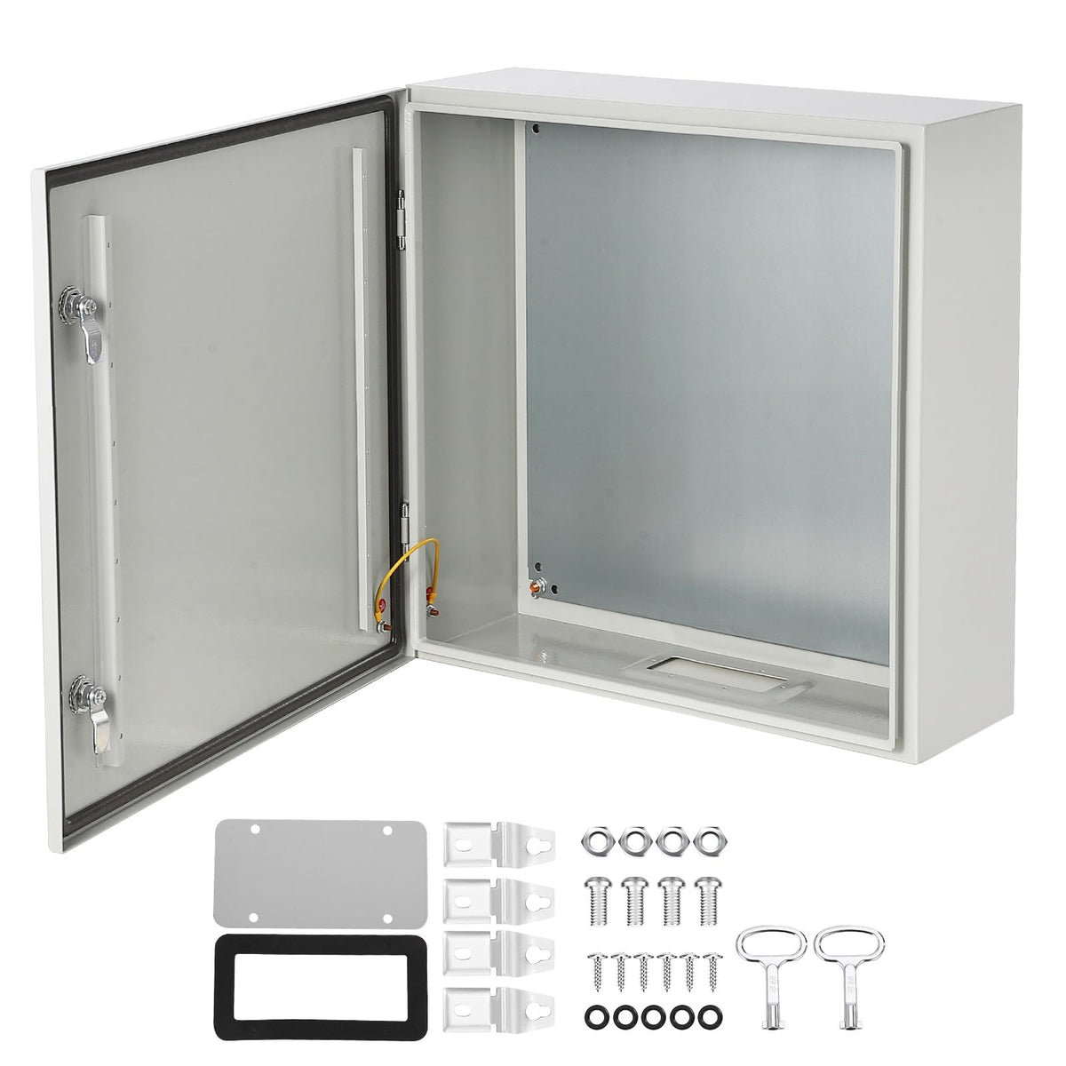 Caixa elétrica NEMA 4X em aço 20x16x10 polegadas IP66 impermeável e à prova de pó para uso interior e exterior — foto 1