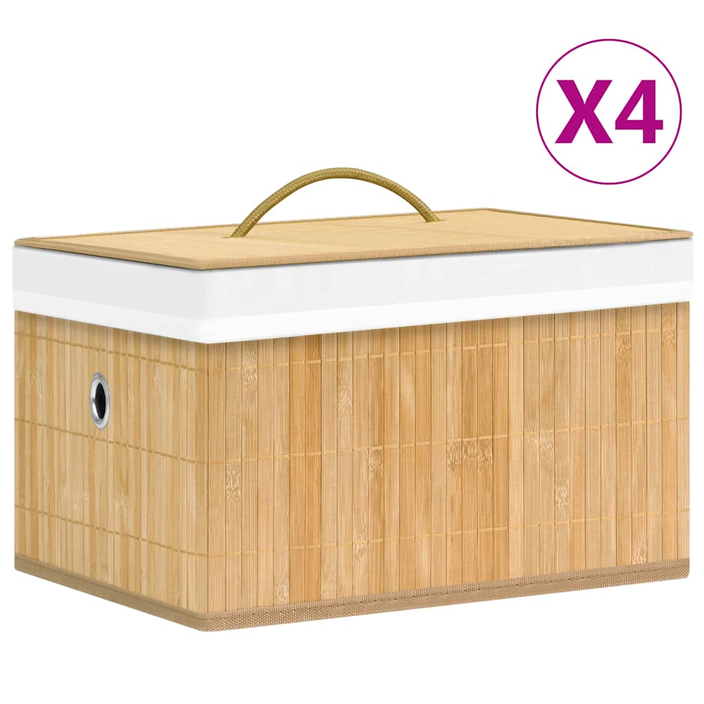 Caixas de arrumação 4 pcs bambu — foto 1