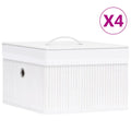 Caixas de arrumação 4 pcs bambu branco — foto 1