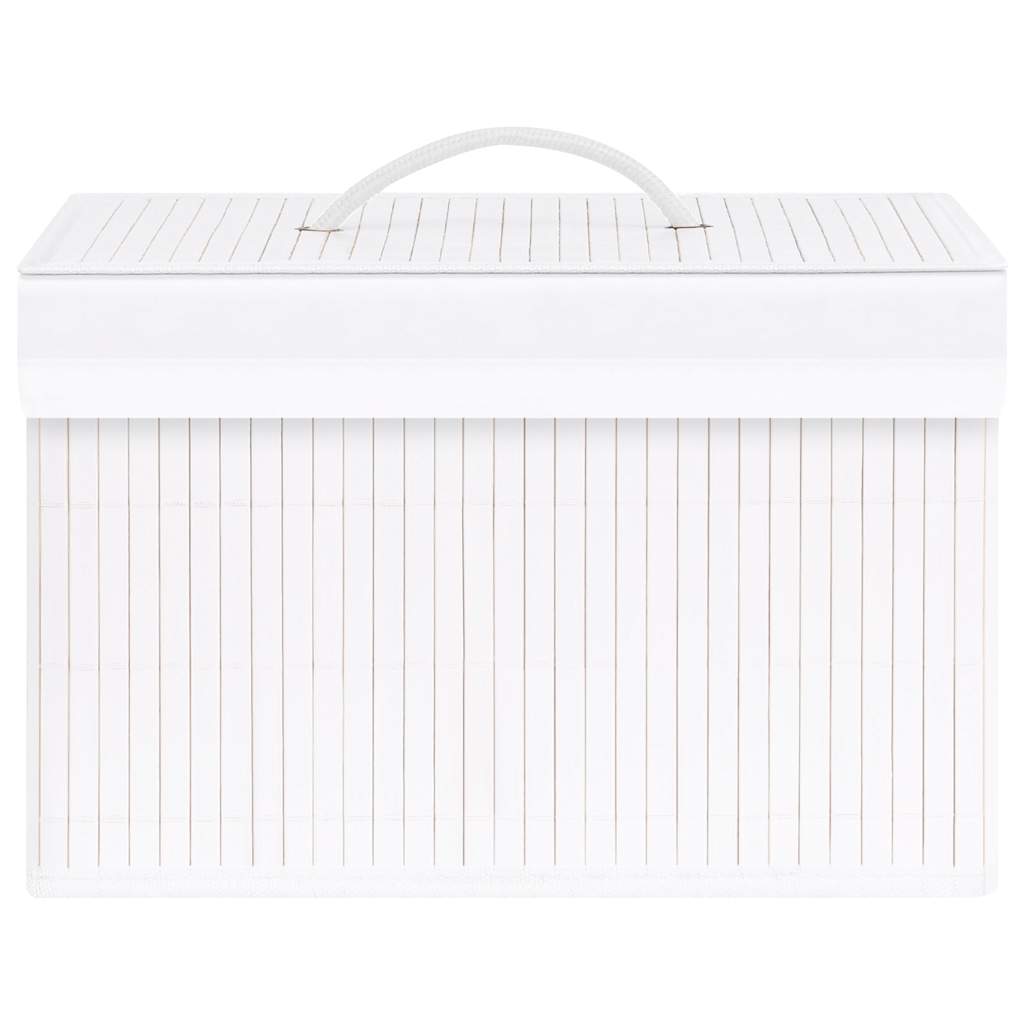 Caixas de arrumação 4 pcs bambu branco — foto 4