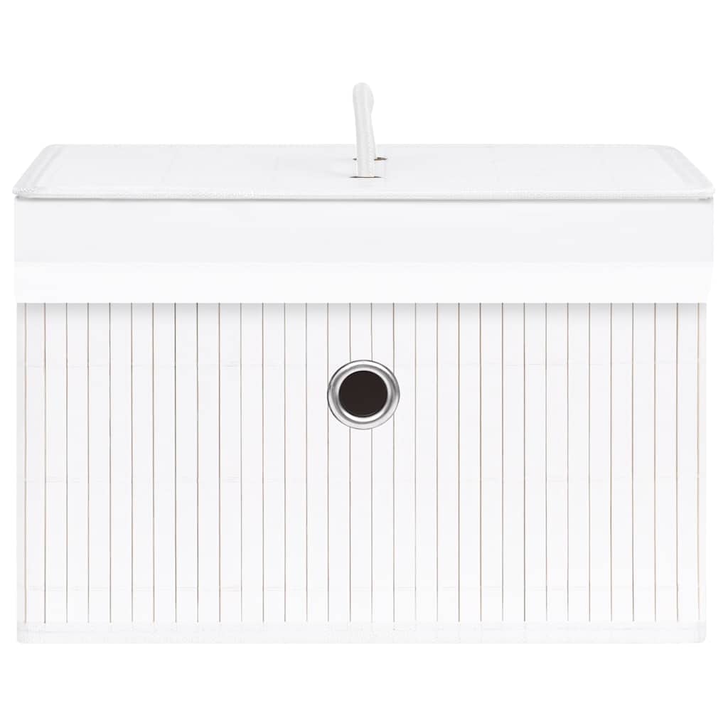 Caixas de arrumação 4 pcs bambu branco — foto 6