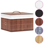 Caixas de arrumação 4 pcs bambu castanho — foto 3