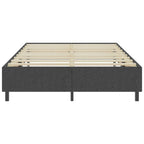 Cama boxspring 140x200 cm tecido cinzento — foto 3