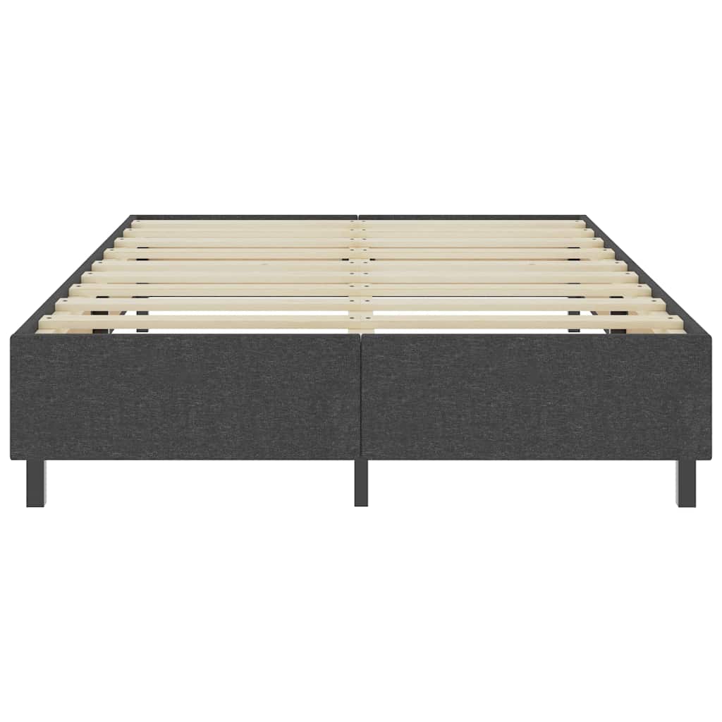 Cama boxspring 140x200 cm tecido cinzento — foto 3