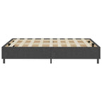 Cama boxspring 140x200 cm tecido cinzento — foto 4