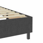 Cama boxspring 140x200 cm tecido cinzento — foto 5