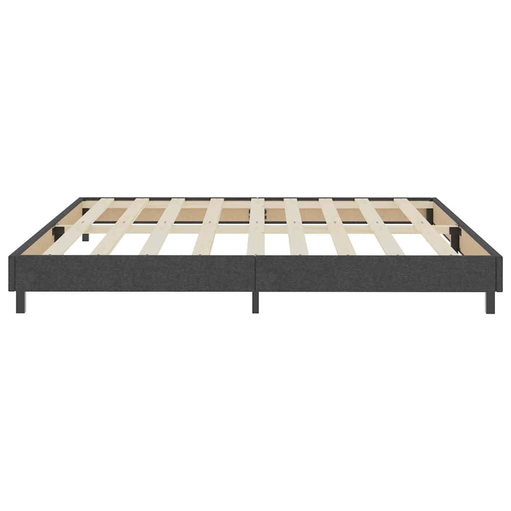 Cama boxspring 200x200 cm tecido cinzento — foto 4