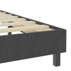 Cama boxspring 200x200 cm tecido cinzento — foto 5