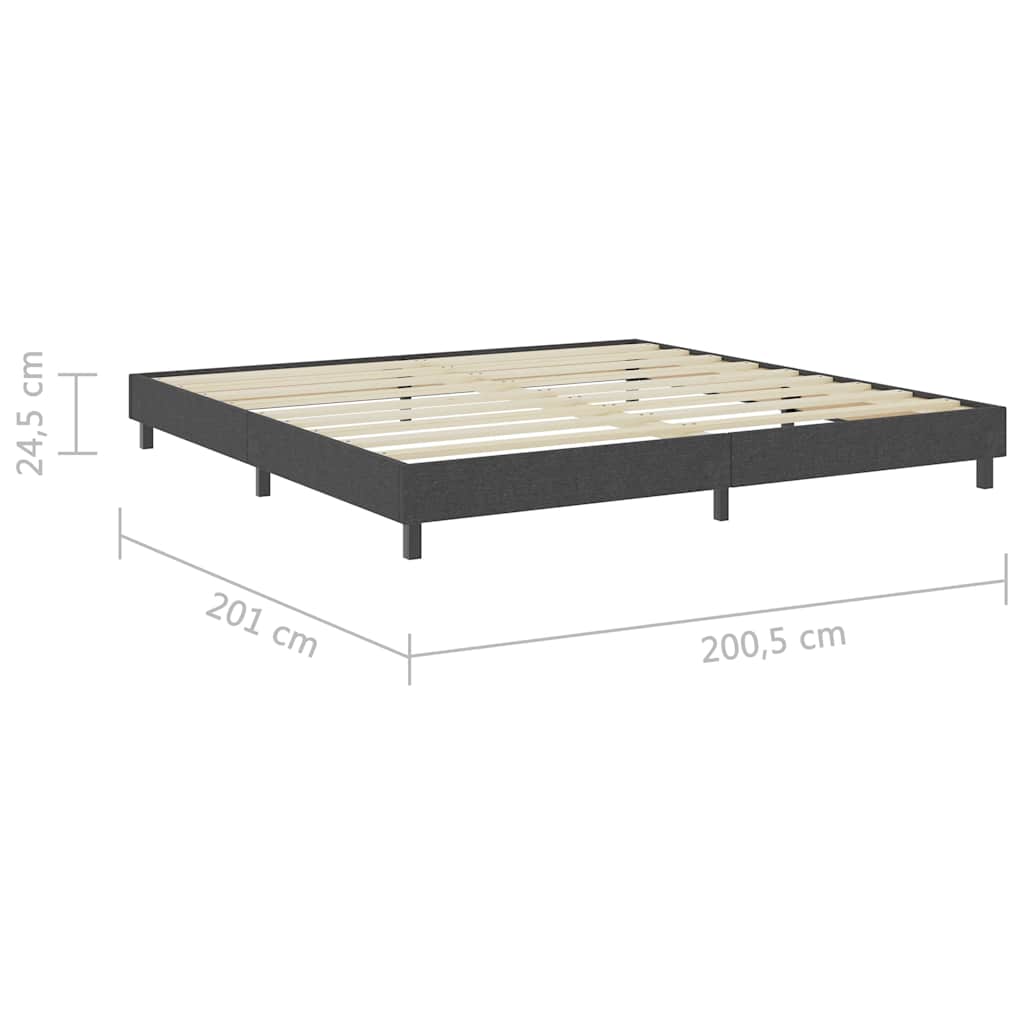 Cama boxspring 200x200 cm tecido cinzento — foto 7
