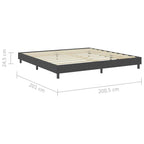 Cama boxspring 200x200 cm tecido cinzento — foto 7