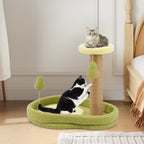 Cama Compacta para Gatos com Poste de Riscagem e Brinquedo de Molas em Forma de Abacate — foto 5