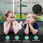 Cama Elástica de Exterior com Rede de Segurança Escada e Pernas Curvas 244 cm Verde — foto 4
