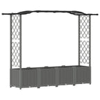 Cama Elevada com Treliça e Telhado Cinzento-claro PP — foto 2