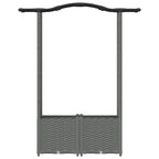 Cama Elevada com Treliça e Telhado Cinzento-claro PP — foto 4