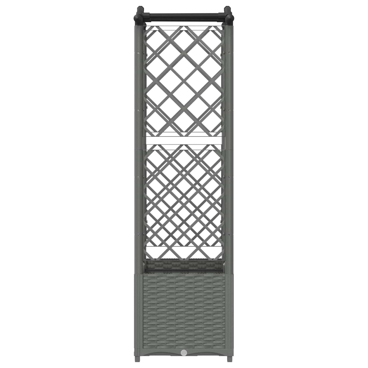 Cama Elevada com Treliça e Telhado Cinzento-claro PP — foto 5
