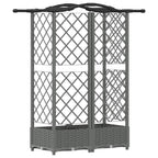 Cama Elevada com Treliça e Telhado Cinzento-claro PP — foto 5