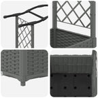 Cama Elevada com Treliça e Telhado Cinzento-claro PP — foto 6
