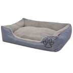 Cama para cães com almofada acolchoada tamanho L cinzento — foto 2