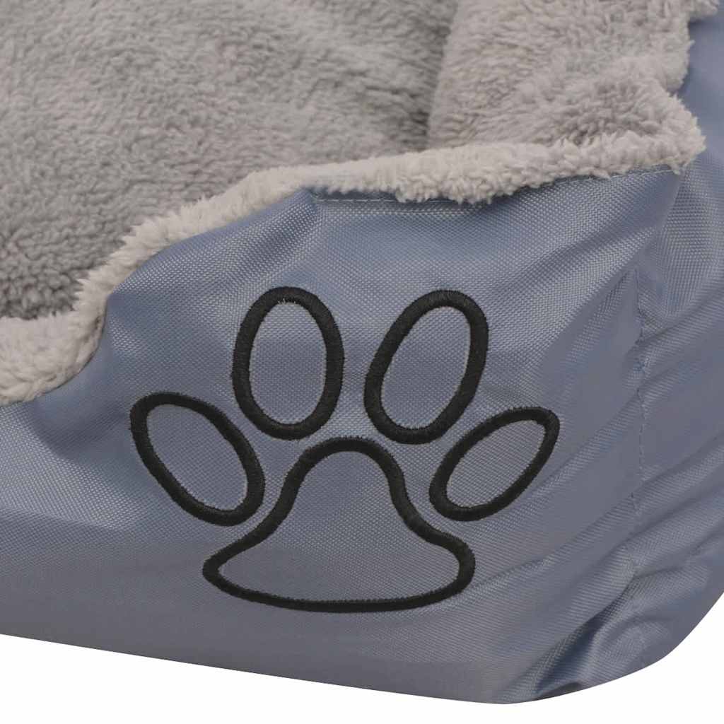 Cama para cães com almofada acolchoada tamanho L cinzento — foto 4