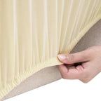 Capa de sofáa elástica jersey de poliéster cor creme — foto 5