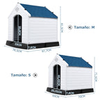 Casota para Cão Impermeável e Ventilada com Válvulas de Ar e Chão Elevado para Cães de Porte Pequeno e Médio 87,7 x 78,5 x 81,5 cm — foto 3