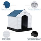 Casota para Cão Impermeável e Ventilada com Válvulas de Ar e Chão Elevado para Cães de Porte Pequeno e Médio 87,7 x 78,5 x 81,5 cm — foto 5