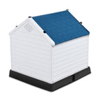 Casota para Cão Impermeável e Ventilada com Válvulas de Ar e Chão Elevado para Cães de Porte Pequeno e Médio 87,7 x 78,5 x 81,5 cm — foto 9