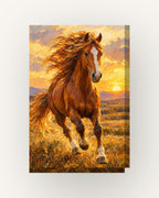 Galope · Pintura a óleo · Quadro de cavalos — acabamento:slim