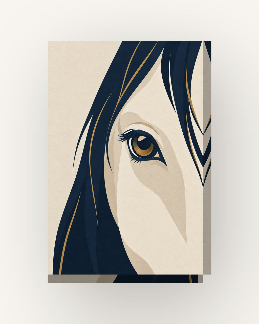 Olhar · Minimalista · Quadro de cavalos — acabamento:slim