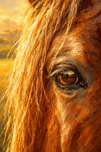 Olhar · Pintura a óleo · Quadro de cavalos — cavalos-olhar-oleo_ver