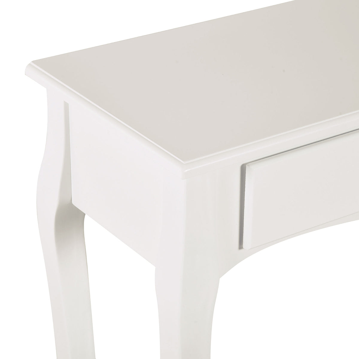 Mesa Tipo Consola para Sala de Estar Consola para Entrada com 2 Gavetas e Prateleira Inferior 100x33x75cm Branco — foto 8