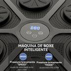 Máquina de Boxe Musical com 9 Modos de Velocidade Luvas e Conexão Bluetooth Boxe Musical de Parede com Luzes LED para Adultos e Crianças em Casa Escritório Ginásio 41,8x44,6x7,5 cm Preto — foto 4