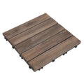 Módulo de 27 Deck de Madeira 30x30cm com Área de 2,43 m² Estrados com Sistema de Clic para Balcão Terraço Jardim Marrom Escuro — foto 1