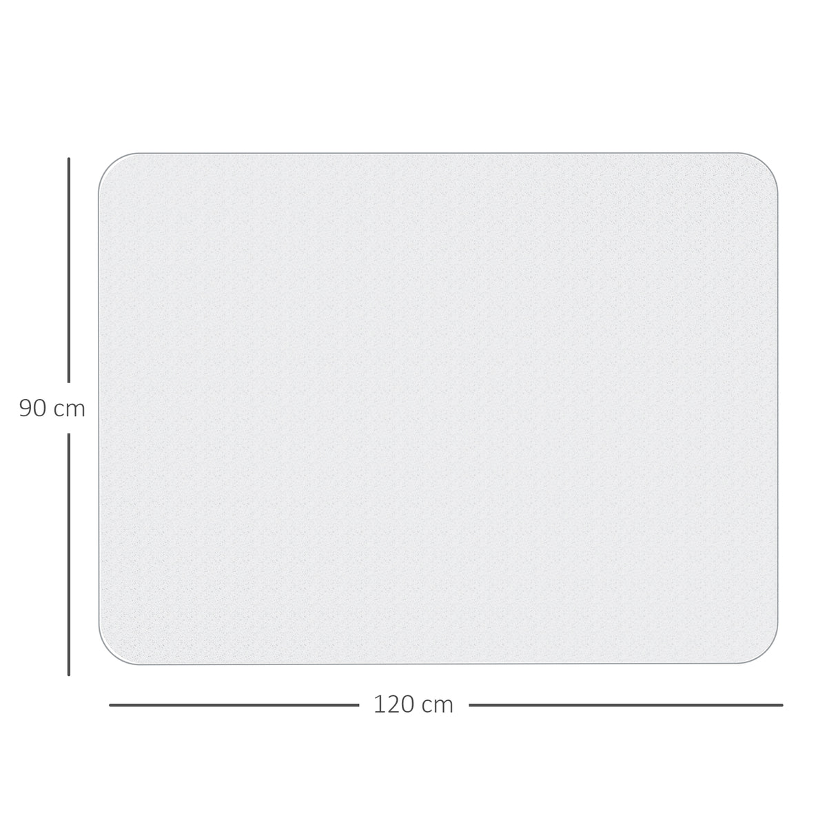 Tapete Protetor Retangular para Cadeira de Escritório 90x120 cm Protetor de Chão de PVC Transparente — foto 3