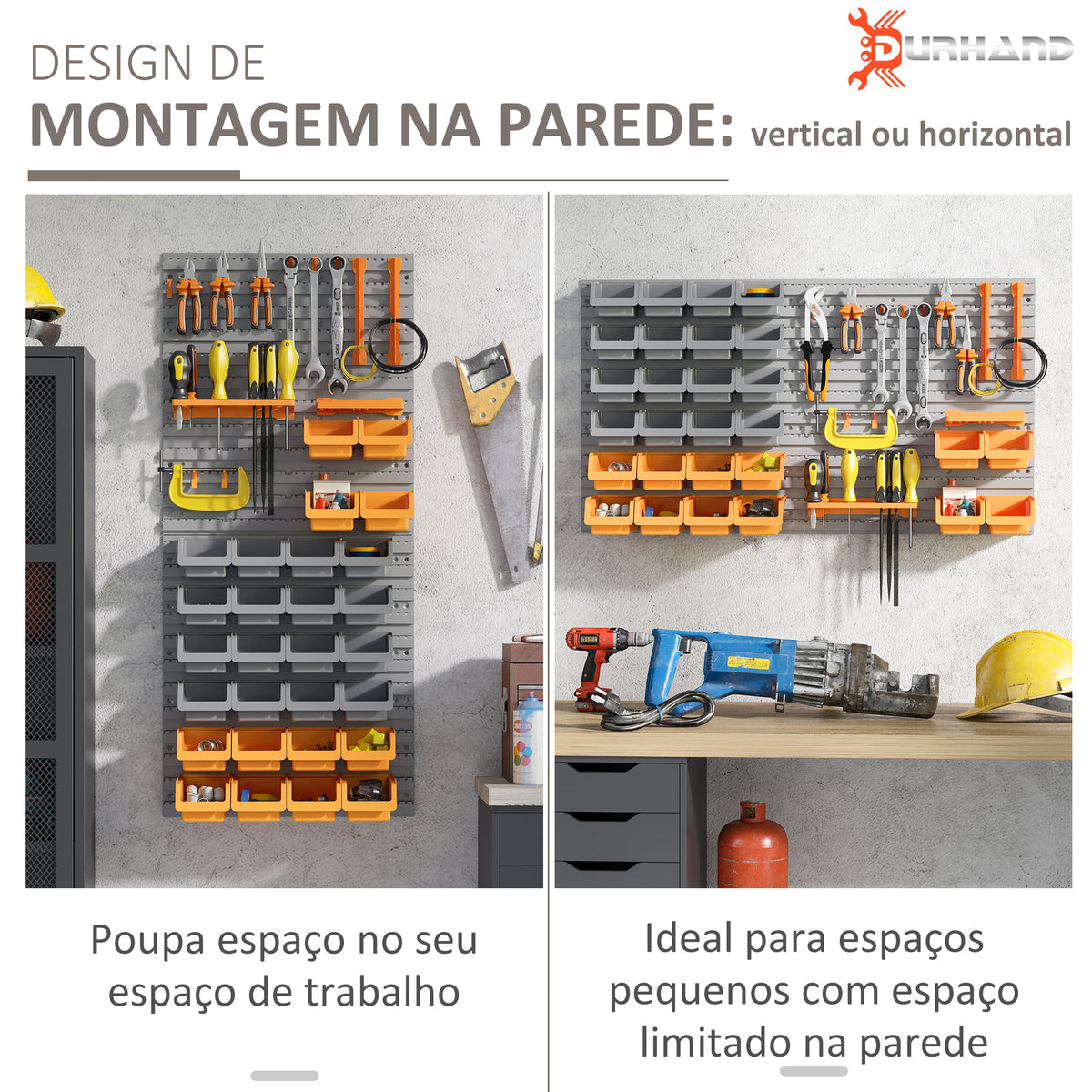 Essenza Prateleira de Parede Organizador de Ferramentas 28 Caixas 95,5x22,5x53,5 cm Cinza e Laranja — foto 4