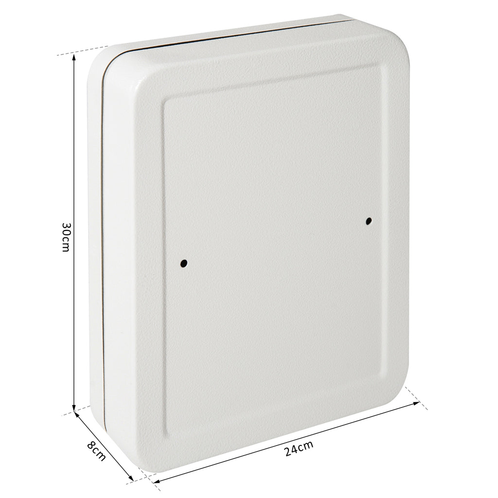 Chaveiro 45 Ganchos Chaveiro de Parede Caixa de Segurança com Fechadura Etiquetas 30x24x7,5 cm Aço — foto 3