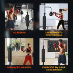 Punching Ball de Boxe com Altura Ajustável com 2 Bolas de Velocidade Barra Giratória 360° e Base Preenchida com Água ou Areia Punching Ball para Adultos 88x50x160-230cm Preto — foto 7